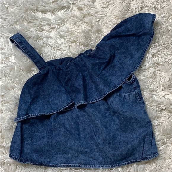 Forever 21 Tops - One arm forever 21 denim top size M